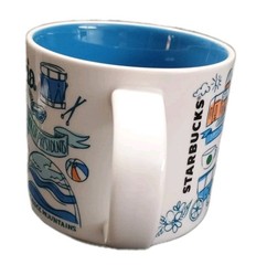 Starbucks Been There Series Virginia 14oz Blue Ceramic Coffee Tea Mug EUC