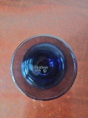 6 Pfaltzgraff Yorktowne Dark Blue Navy Stemmed Glasses 8 oz Water Wine Goblets