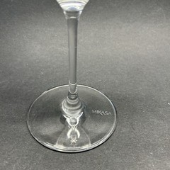 Mikasa Cheers Too 9” Crystal White Wine Glass Spiral Etched Pattern