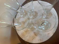 Set of 6 Vintage Astrid 5 Lobe Stem by Swedish Glass Iced Tea Glasses 7 3/8″