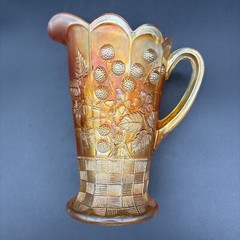 Northwood Marigold 5pc. Raspberry Carnival Glass Water Set