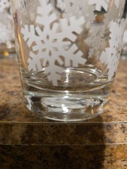 Vintage MCM Clear White Snowflake Highball Glasses Set Of 8. Excellent Condition