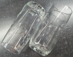 2 Princess House Heritage 22 Oz Cooler Set Elegant Clear Cut Floral Etch 462 Lot