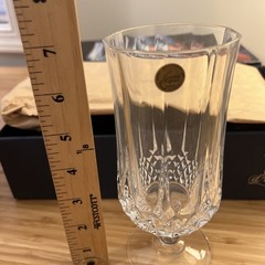 4 Cristal d’Arques France “LONGCHAMP” 11.75oz Iced Tea Goblets In Box