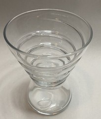 BORMIOLI ROCCO Clear GLASS Ribbed Swirl 4.75” Glassware Drink Tumbler