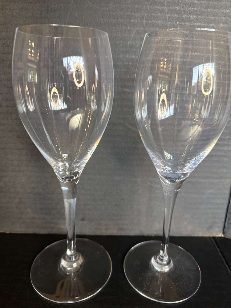 Baccarat Champagne Tulip St Remy Crystal Glasses 8 3/8″ Set of 2