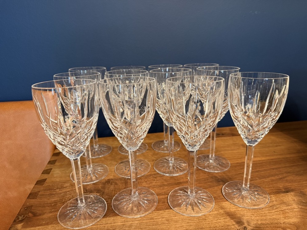 waterford Araglin crystal wine glasses 12
