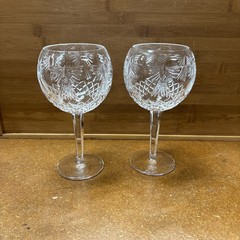 Waterford Crystal Millennium Peace Dove Wine Water Toasting Goblets Lot of 2