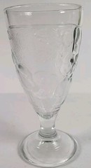 Arcoroc France Clear Molded Embossed Fruit Design Goblet 7″