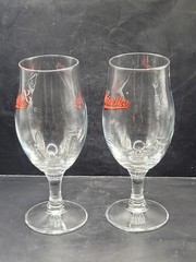 Set Of 2 Sarajevsko Beer Glass Goblets 0.3L Sahm Made in Italy Barware