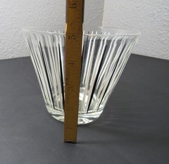 Vintage Atomic Glass Ice Bucket MCM Barware Black/White 1950’s