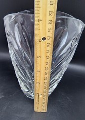 Dresden Crystal Vase Hand Finished Lead Crystal 7 Inches Tall