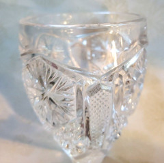 LOT OF 5 IMPERIAL GLASS STAR BURST PATTERN WINE /CORDIAL GLASSES 4» TALL