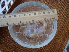 Clairey France Clear Glass Soccer Foot Ball and Cleat Shoe Trophy Goblet