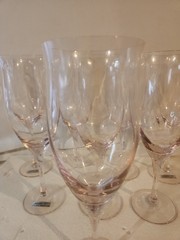 40 Year Old NOS Noritake ROYAL PIERPONT PINK Ice Tea Glasses Set Of 8 Never Used