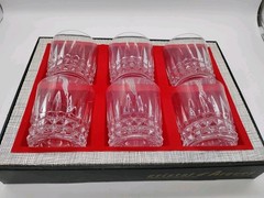 Set 6 Cristal D’arques Durand Crystal Lowball Liquor Glasses in Villandry FRANCE