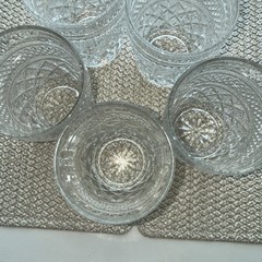 Set Of 5 Anchor Hocking Wexford Clear Old Fashioned/Rocks Juice Glasses Vintage