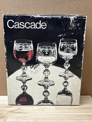 Vintage Cascade Bohemia Legendary Fine Lead Crystal Champagne Flutes Glasses 6