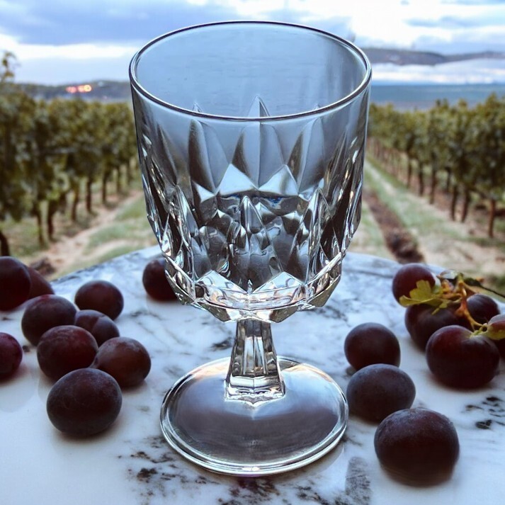 2 Cristal d’Arques Durand Arcoroc 5-3/4″ ARTIC 10-1/2 oz Water Goblets_Set TWO