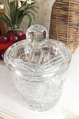 Crystal Biscuit Jar, Beautiful!