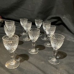 royal brierley crystal Coventry Pattern Set Of 10 Cordials 3 3/4 In