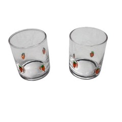 Thyme & Table Charm Carrot Glass Set 2 Piece 11.5 Oz Dishwasher Safe Spring