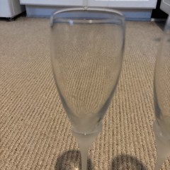 Mikasa «Sea Mist Clear» Ribbed Frosted Stem Crystal Champagne Flute VGUC