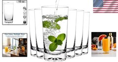 Set of 6 Elegant 16oz Crystal Highball Glasses – Perfect for Entertaining