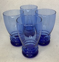 Libbey Bangles Cobalt Blue 500ml Coolers 6.25in Discontinued Set of 4