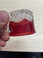 EAPG Duncan and Miller Button Arches Ruby Stain glass cup mug 1897