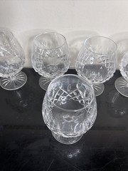 Waterford Lismore Crystal Balloon Brandy Snifter 5 1/4 In Set Of 7 Signed