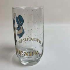 Vintage 1988 Anchor Hocking Welcome Friends Drinking Glass 12oz Boy and Girl