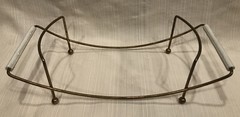 MidCentury Orange Glasbake 1Qt Covered Casserole J2274-75 W/Wire Stand