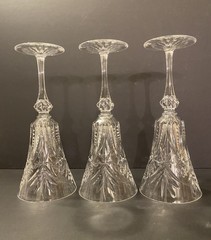 (3) JG Durand Cristal D’Arques Vincennes Crystal Water Goblet 9 1/2” France EUC