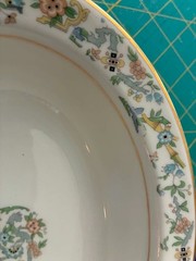 Syracuse China SS Oriental Gold Trim Flowery – 10″ OVAL VEGETABLE BOWL