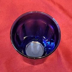 Luminarc Arcoroc Cobalt Blue Glass 10 Panel Tall Tumbler Made in France
