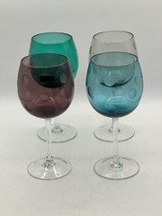 Marquis By Waterford Crystal Polka Dot Wine Glass Set Of 4 Marked