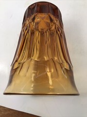 Anchor Hocking Glassware Amber Gold Yellow Color Set Of 3/ 5”Retro Vintage