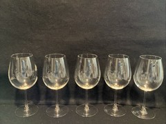 5 PCs. “Marquis by WATERFORD” Crystal 9” X 2.75” Wine Glasses