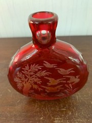 Engraved Crystal Flask from Saint Louis Model 2
