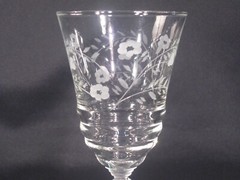 Rock Sharpe Halifax pattern 3900 stem 3005 Gray Cut Floral Water Group of 10