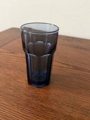 Set Of 3 Libbey Gibraltar Dark Blue Tumblers.#12