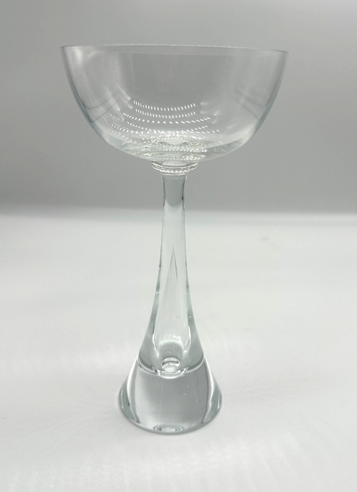 KUSAK Cut Glass Apollo Champagne/Sherbert Glasses Set of 4 Mid Century Modern