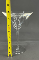 HTF Waterford Crystal ECLIPSE Clear 7 3/4″ Martini Glass w/ ‘H’ Monogram: MINT