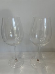 Vintage Waterford Crystal “Connoisseur Gold” Bordeaux Wine Glasses – Set Of 2