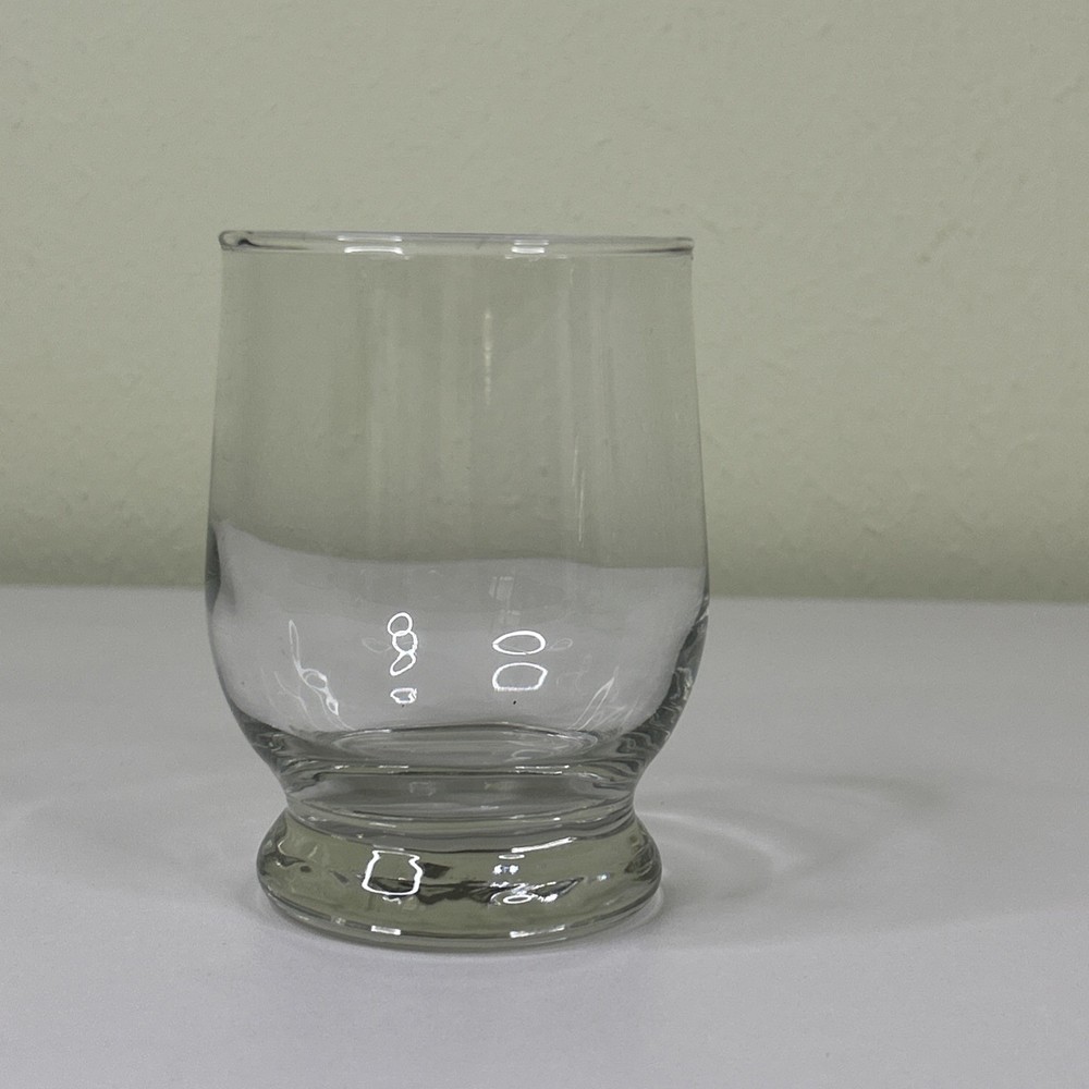 VTG Clear Glass Tumbler 4” MCM Juice Glass Votive Holder Mid-Century Modern