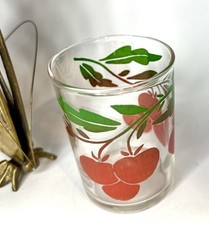 Vintage 1950s Red Green Ombre Cherry Tomatoes Clear Juice Glass Replacement