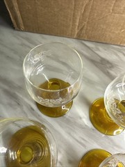 Lot of 5 (5) Schott Zwiesel Roemer Amber Beehive Stem Glasses Germany 5 1/2 Tall