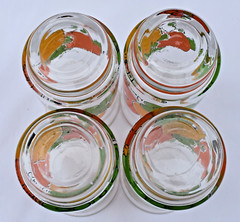 Nancy Lynn – ANTHROPOMORPHIC FRUIT FACE – Set of 4 – WATER Glasses