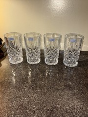 Godinger Dublin Highball Glasses – Set of 4–With Labels—5.5 Inches Deep